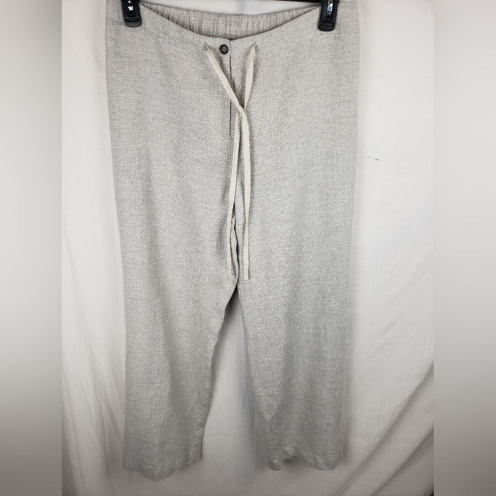 Soft Surroundings Light Gray Drawstring Waist Lin… - image 2